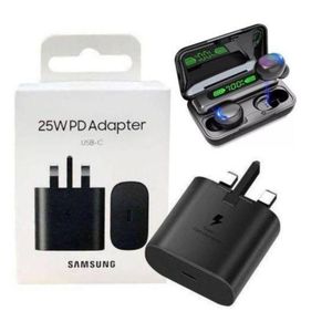 Samsung 25 Watts Fast Charger Adapter for Galaxy A15,A25,A05S,S23FE With Type C Output+EAR PODS