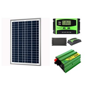 Solarmax 30W  Solar Panel Monocrystalline Solar Panel+ Free 10A Solar Charge Controller + Free 300W Solar Power Inverter   DC To AC Solar Inverter