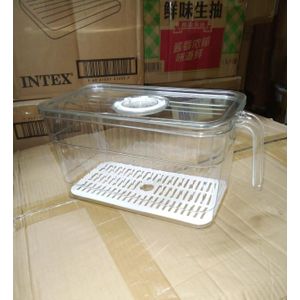 Un Branded Big size Acrylic fridge storage containers/organizers with handle