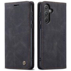 Caseme Black Wallet Retro Leather Flip Case For Samsung Galaxy A55