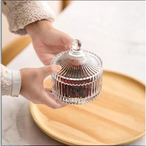Classy 400ml Glass Sugar Dish – Elegant Kitchen Storage Container