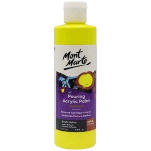 Mont Marte Pouring Acrylic Paint Premium 240ml – Bright Yellow