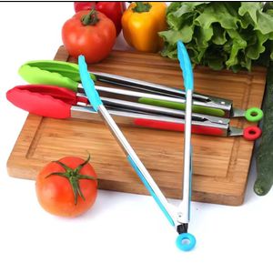  Multi-Purpose Heat Resistant Silicone Cooking Tongs - Stainless Steel Kitchen Tongs For Grilling, Frying And Serving 27cm, 27cm Non-Stick Silicone Food Tongs With Locking Clip - Heavy Duty BBQ & Kitchen Serving Tongs For Cooking & Salad