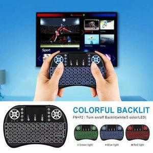 I8 Mini Wireless Keyboard with RGB Backlight, 2.4GHz Wireless Mouse, Touchpad on Keys, Portable Version, Android TV Box