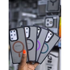 Matt Newskin Transparent Magnetic Phone Case for Samsung Galaxy S21 FE – MagSafe Compatible, Slim Hybrid Protection (Chocolate)