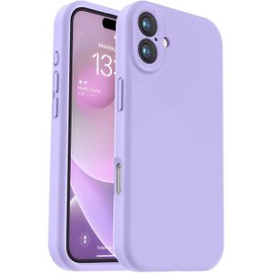 Soft Flexible Silicone Case for Apple iPhone 16 Plus, Shockproof Anti-Scratch Slim TPU Protective Back Cover (Purple)