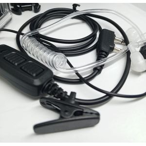 Reliable Covert Headset with Transparent Tube and Clip Mic for Baofeng Two-Way Radio Users