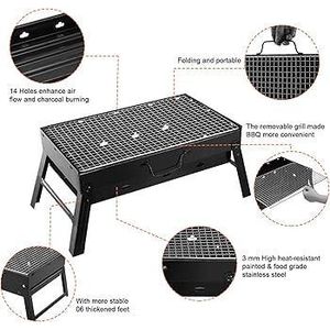 Foldable Portable barbecue charcoal grill 