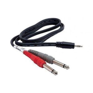 Electric 3.5 Mm TRS To Dual 1/4" TS Stereo Audio Cable (1 Meter)