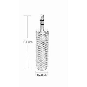 Silver Plated 6.5mm Female to 3.55mm Male Headphone Audio Stereo Adapter Plug Converter for Stereo Speakers,Headphones,Amplifiers etc