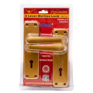 Moment 2 Lever Mortise Door Lock, Gold-colored/Coffee brown lever set.Aluminium Handle