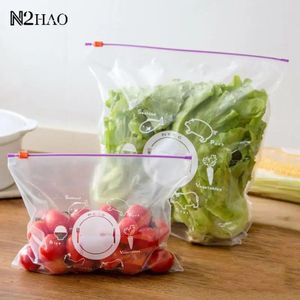 Food Ziplock Bag Reusable Fresh Zipper Bags Freezing Heating Food Storage Bags Vacuum Sealed Bag Kitchen Accessories