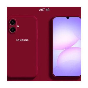 Samsung Galaxy A07 Cover Maroon Original Premium Silicone Case 