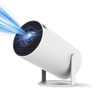 Android Mini Portable Projector, Support 4K 1080P with Dual-Band WIFI6 5G Wireless 5.0 Bluetooth Android 13, 180° Rotatable, Auto Keystone Correction, 35"-130" Screen Video Projector