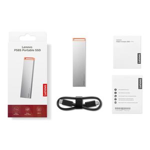Lenovo PS8S 1TB PORTABLE EXTERNAL SSD, Upto 1050MB/s -USB-C, USB3.2 Gen2 - Cool Grey