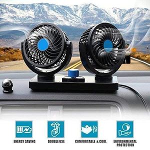 Car dash board/ windshield dual head car fan