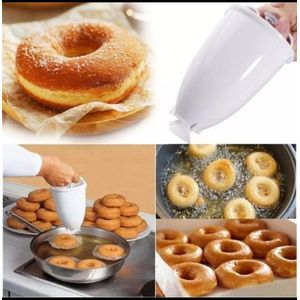  White Plastic Manual Donut Maker Tools Pastry Baking Home Kitchen Use