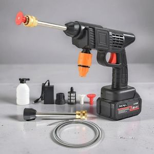 Durable Quality Portable 96V 12000Mah 2 Rechargeable Lithium Ion Batteries Cordless Car Washer Car Washing High Pressure Washer Gun Machine