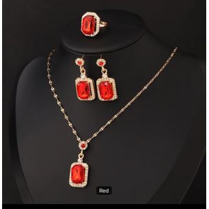 Amour Elegance Women/ ladies 3pc Jewelry Gift Set with Necklace, Earrings & Ring Perfect for dating, graduation gift, retirement gift & anniversaries This set makes a thoughtful gift for the special lady in your life. it’s a timeless expression of love