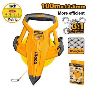 Ingco Fibreglass measuring tape 100mx12.5mm