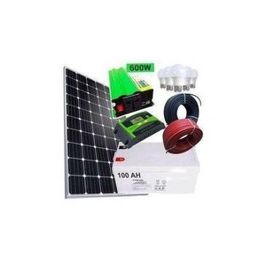 Solarmax 120w Solar Panel + 100 AH Battery + 300Watts Inverter + 10 Ah Charge Controller + 5 Bulbs +10m Cable