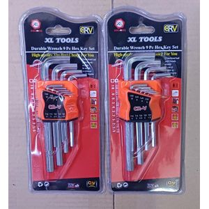 XL TOOLS DUrable Wrench 9Pc Hex Key Set