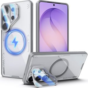 Nilkin Iceblade Prop Magnetic Case for Samsung Galaxy S26 Ultra (6.9”) – Eco-Friendly Translucent Cover with Invisible Kickstand, Camera Lens Protector, Strong Magnetic Ring, Anti-Yellow Shockproof Slim Design – Transpatent Grey