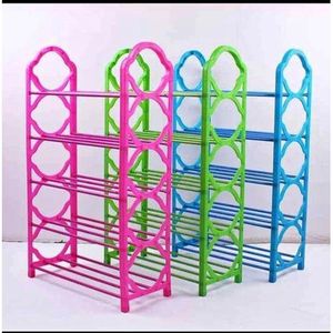 5 tier plastic shoe rack