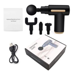 Massage Gun Deep Tissue Massager Muscle Massage Gun Hand-Held Electric Muscle Massager 6-Speed Adjustment and 4 Massage Heads