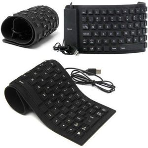 Flexible Computer / Laptop USB Keyboard - Black