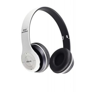 P47 Wireless Folding Bluetooth Headphones - White