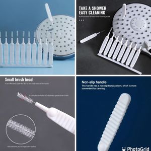 10pcs Disposable Shower Head Cleaning Brush Set Including Shower