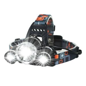 Adaptable Head Torch Light Waterproof 3 LED, Four-Mode, Rechargeable Headlamp