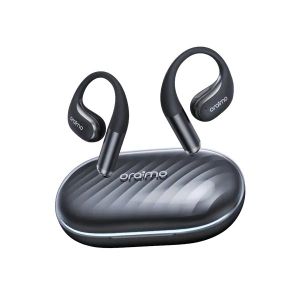 Oraimo OpenArc Open-Ear Wireless Earphones-HavyBass Boosted Bass, Open-Ear Air Conduction Design, 36Hr Total Playtime, 4-Mic ENC HD Calls, Bluetooth 5.4 Dual Device, Personalized Lighting Effects, Lightweight, Titanium Memory Wire Hooks, Low-Latency Game Mode
