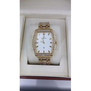 Authentic Hublot Ladies Crystal Watch with Sparkling Finish, Date Function, and Water Resistant Build