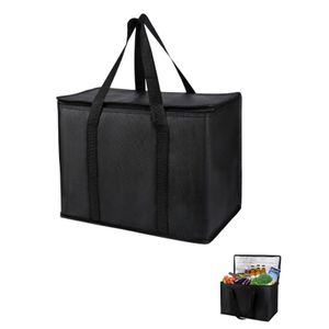 ShebSheb  Insulated Reusable Grocery Shopping Bags with zippered top,Food Delivery Bag,Collapsible Cooler Bag for Frozen Foods