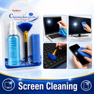 Screen Cleaning Kit - Screen Cleaner Super Cleaning Suit Kit for LED & LCD TV, Computer Monitor, Laptop, and iPad -Universal LCD Screen Cleaning -Spray Kit with Microfiber Cloth, Alcohol-Free Liquid Solution for TV LCD Monitor Laptop Phone