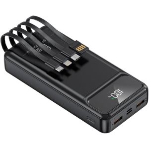 Boxu Power Bank – 20000mAh, Built-in Cables, Digital Display, Flashlight.