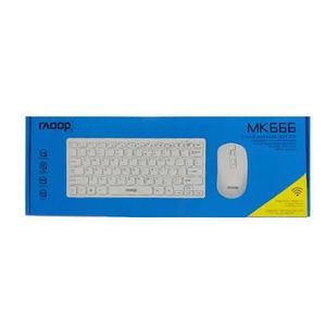 None MK666 Wireless Mini Keyboard & Mouse Combo - Color: White