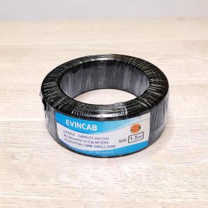 Evin 1.5mm Black Single Core Solid Oil Chemical Resistant Heavy Duty Electrical Wiring Cable