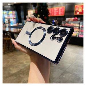 SAMSUNG GALAXY S26 ULTRA TRANSPARENT MAGNETIC BACK CASE/ COVER (BLACK FINISHES)