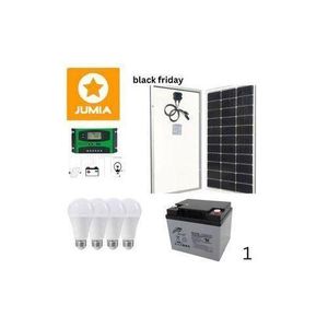 Solarmax  solar battery 80ah + 100w all weather solar panel + 10A charge controller+ 3 bulbs
