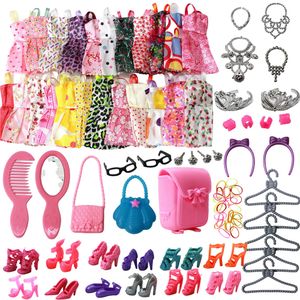 NK Official Cute Dress Outfit Pink Skirt Fashion Shirt Casual Wear Blue  Dress for Barbie Doll Clothes Accessories Toy