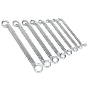 Double Offset Ring Spanner Wrench Tool Set - 8 Pcs