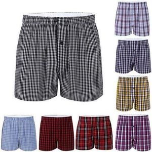 3pcs Soft Cotton Plaid Mens Boxer Briefs Lightweight Breathable Underwear Comfort
