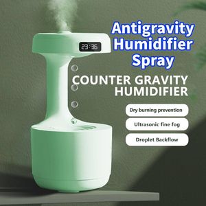 Anti Gravity Water Droplets Humidifier 800ml Ultrasonic Cool Mist Air Humidifier for Home Bedroom Office Quiet Operation Essential Oil Diffuser