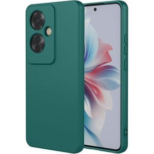 Oppo Reno 11F 5G Liquid Silicone Back Case Cover with Microfiber Inside Shockproof Full Body Protection