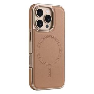 Premium Magnetic Leather Wallet Case With MagSafe For IPhone 16 Pro Max - Elegant Genuine Leather Case With Strong Magnetic MagSafe Compatibility