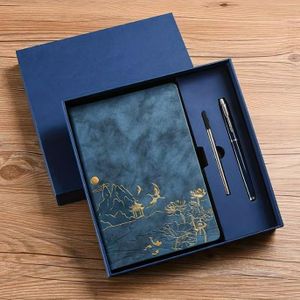 Coffret 1 pièce pour carnet de notes, stylo + recharge, intérieur, bloc-notes de travail A5, coffret cadeau