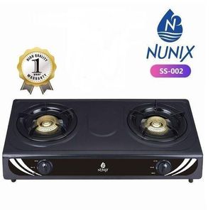 Nunix 2 Burner Auto Ignition Gas Stove Cooker 